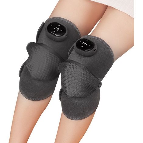 Masajeador de rodillas con funciones de calor y vibración almohadilla térmica para rodillas, codos y hombros. (1/4)
