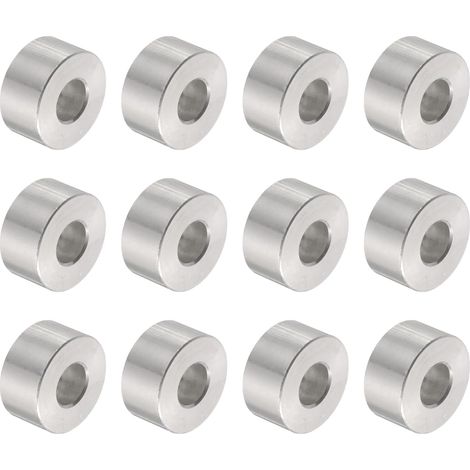 12Pcs Entretoises en Aluminium 8,5 mm Alésage x 20 mm OD x 10 mm Longueur Bague de Vis Finition Lisse Entretoise Métallique Ronde pour Vis et Tiges M8 (1/5)
