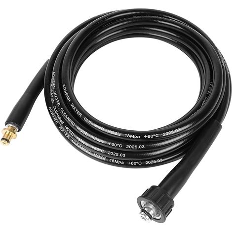 YUET 5 m Ersatzschlauch für Kärcher Hochdruckreiniger der K-Serie (K2, K3, K4, K5, K7, ältere Modelle) – Click 14 mm x M22 Schnellanschluss-Verlängerungsschlauch (1/5)