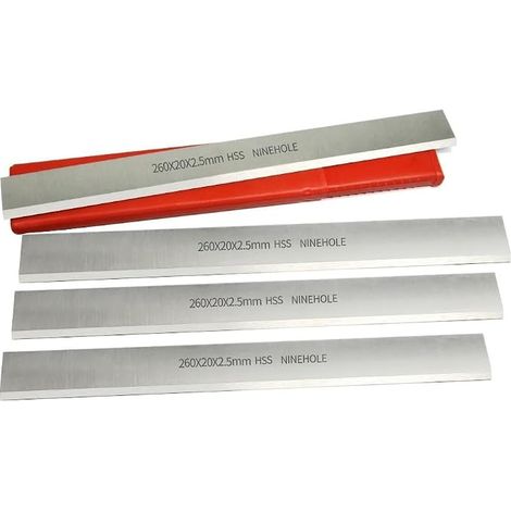 4 x HSS Planer Blades 260 mm, 260 mm for 260 and 260 Planer Blades for Woodworking Machines, 260 x 20 x 2.5 mm (1/3)