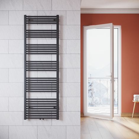 SONNI Heizkörper Badezimmer Badheizkörper mittelanschluss Handtuchwärmer Handtuchtrockner 1800x600mm Anthrazit
