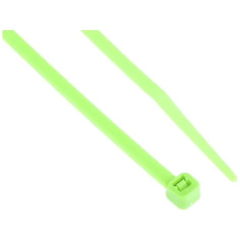 Serre-câble RS PRO 203mm x 3,6 mm Vert en Nylon 66, x 250 ( Prix pour Sachet de 250 )