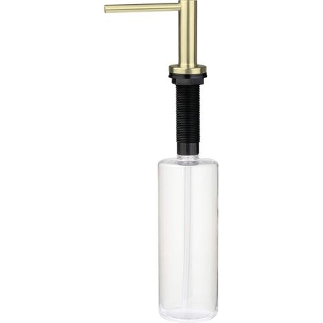 Dispensador de jabón líquido para instalación en fregadero de cocina en color oro cepillado Deante ASTER ZZZR0DD Oro cepillado (1/3)