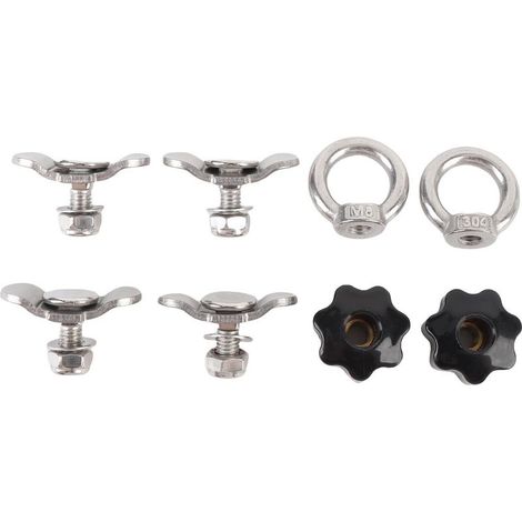 Kit de goujon fileté à double ergot pour rail en L, en acier inoxydable, pour plateau de camionnette, camping-car et quad, M8x25 mm (1/5)