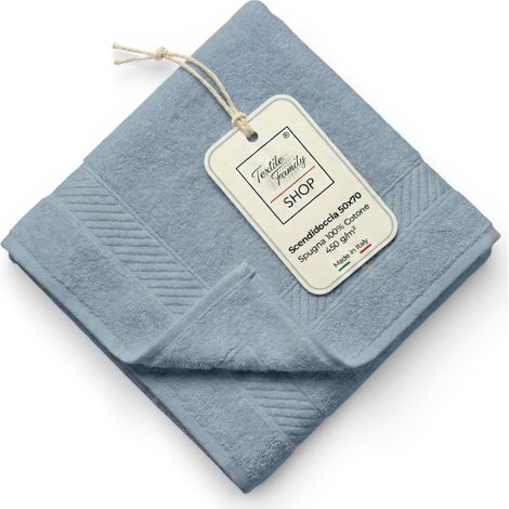 Scendidoccia Bagno Acciaio 50x70 Spugna Cotone 450 g/m² - Tappetino Doccia Made in Italy (1/5)