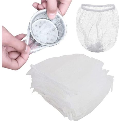 Filet D'évier Jetable,Sac D'évier en Filet de Crépine,Sac de Maille pour Évier,Cuisine Sac en Filet Fin,pour Les Eviers de Cuisine et de Salle de Bain (200) (1/5)