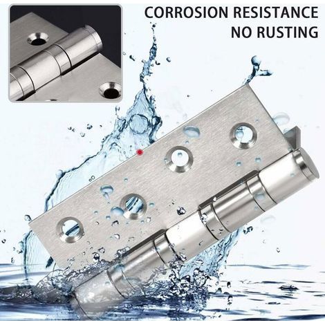 HONORNIC - Charnière de Porte en Inox，2 Pcs Charnières De Porte Charnières Pliables Charnières Inox Épaisseur 3mm Paumelle，pour Portes (1/4)