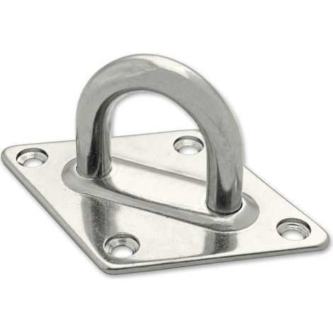 Docks gmar70 platino forma diamante a occhio – Acciaio Inossidabile – Diametro Cablato 10 mm – Diametro interno occhio 32 mm – Diametro platino 80 x 120 mm, Grigio
