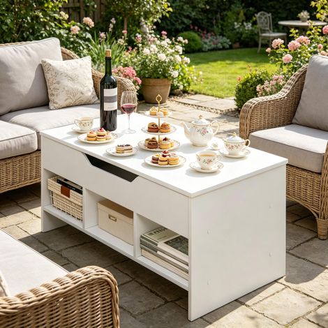 Petite table à manger, table basse, bureau d'ordinateur, table de salon convertible, table d'appoint (table seule)