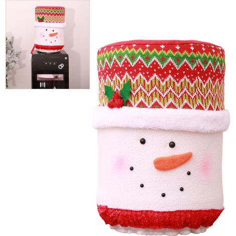 Seau de distributeur d'eau de Noël, couvercle en tissu réutilisable, housse anti-poussière avec attache. (1/5)