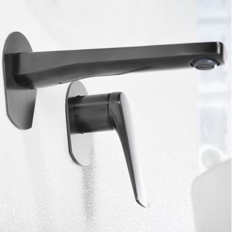 Imex - Grifo Monomando Lavabo Empotrado Black Gun Serie Delos (1/5)