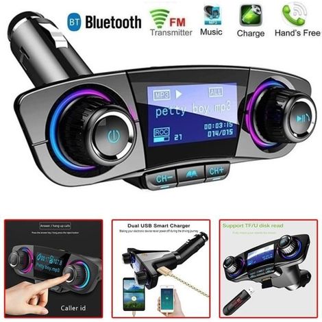 Transmetteur FM Bluetooth - ZGEER - Adaptateur voiture - Double port USB - Écran LED - Mains-libres (1/3)