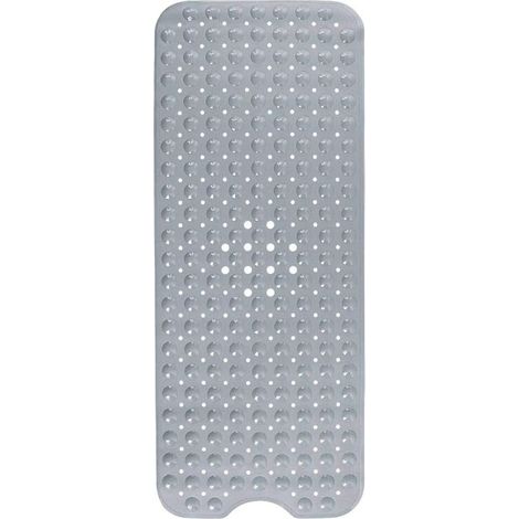 Tapis de bain antidérapant avec 200 ventouses, 100 x 40 cm (gris)