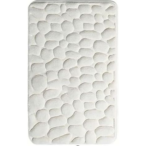 Piece 40x60cm Milk White Absorbent Non-Slip Bathroom Entrance Mat YMYNY