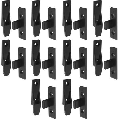 Lot de 10 supports de fixation pour plinthe d'armoire de cuisine en ABS à fixation rapide pour panneaux de cadre (1/5)