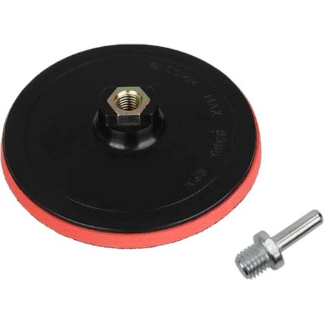 Trade-Shop Klett-Schleifteller / Haftteller / Stützteller / Polierteller mit M14 Spanndorn für Elektrowerkzeuge mit M14 Gewinde Aufnahme / Ø 150mm, 8500 u/min - 1 Stück (1/3)