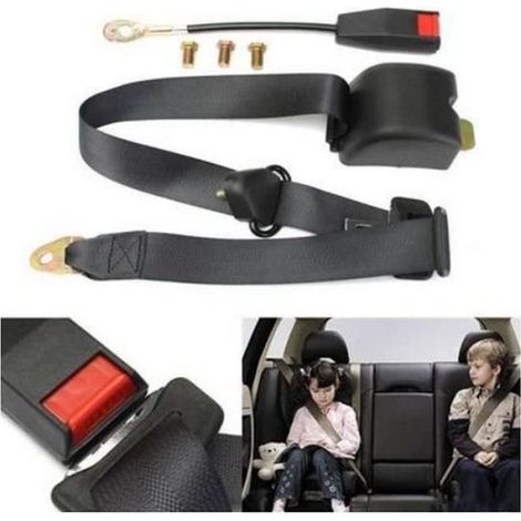Ceinture de sécurité universelle de voiture de camion réglable de voiture de 3 points + boulon (1/4)