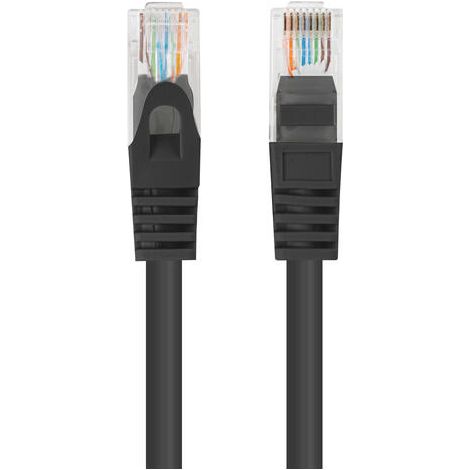 CABLE RED LANBERG LATIGUILLO CAT.6 UTP 7.5M NEGRO FLUKE  PASSED (1/2)