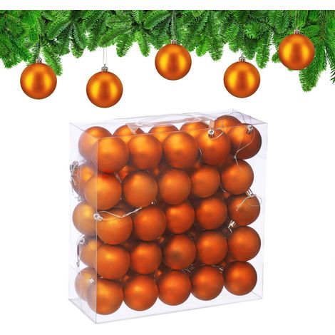 Juego de 50 bolas navideñas mate para árbol de Navidad (1/5)