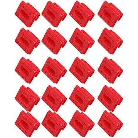 20 Stück/Set Armaturenbrett-Zierleistenclips, rote Ösen, Halteclips, kompatibel mit E46 E65 / E66 E83N Innenverkleidungs-Befestigungsschlaufen (1/5)