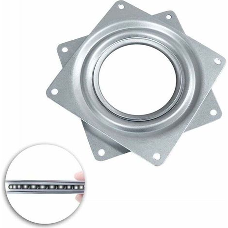 Plaque Pivotante à Roulement Carré, 5 Pcs Plateau Tournant Carré Plaque Pivotante Rotation à 360 Degrés Plateau Tournant Roulement à Billes 10cm pour Les Bureaux,Les Bureaux d'ordinateur (1/4)