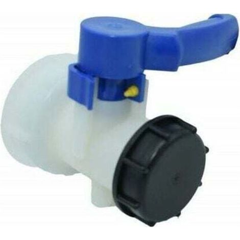 Vanne pour cuve IBC 1000 litres 2" / 62 mm Vanne papillon intégrée en plastique DN40 (62 mm) (1/4)