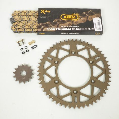Kit chaîne Afam 14x53 Pas 520 116L pour moto Honda 250 CRF-X 2004