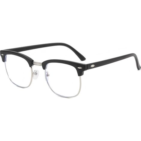 par de gafas con filtro de luz azul, montura semi al aire, filtro para pantalla de ordenador, policarbonato, para trabajar y jugar. (1/5)