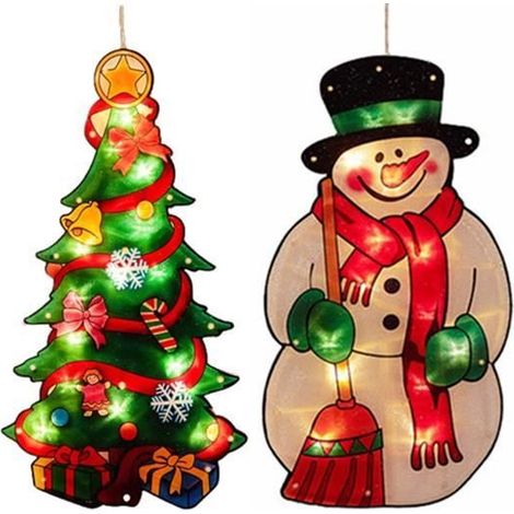 LED-Weihnachtslicht - 2 Stück - Saugnapf - Innenbereich - Umweltfreundlich