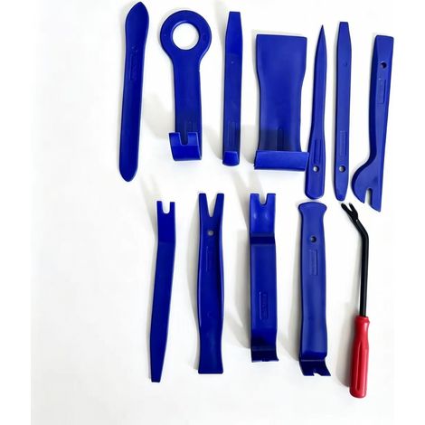 Kit de démontage automobile de 12 pièces, bleu ou rouge, en sachet (1/5)
