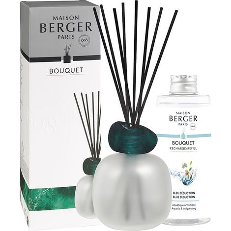 Maison Berger - Bouquet MINERAL Givré + 200ml Bleu Séduction