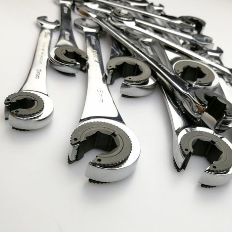 Clé à double axe (16 mm), outil multifonctionnel, en acier au chrome vanadium antidérapant. (1/5)