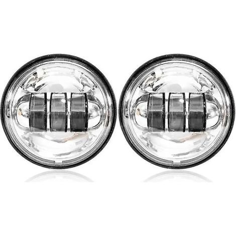 45 Zoll runder LED-Zusatzscheinwerfer, Nebelscheinwerfer, 60 W, weiß, für Harley-Davidson Electra Glide Touring – WEISS