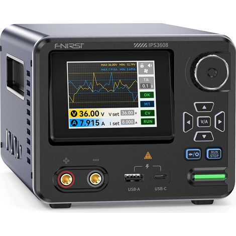 Alimentation CC Variable, Alimentation de Laboratoire 36V 8A, Faible Ondulation10mV, Ports USB-A (1/5)
