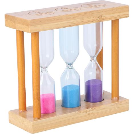 FOMIYES Minuteur Décoratif en Bois Sablier Coloré (1/5)