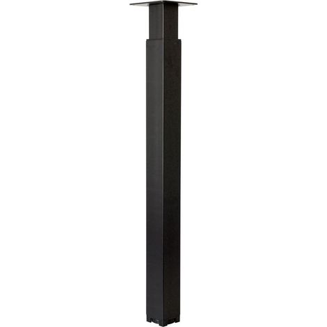 Tischbein verstellbar viereckig Schwarz Stahl - Pro Stück