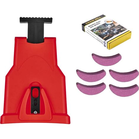 1 Affûteur De Chaîne Tronçonneuse, Rapide, 5 Pierres, ABS, Acier Inoxydable, Pour Jardinage (1/5)