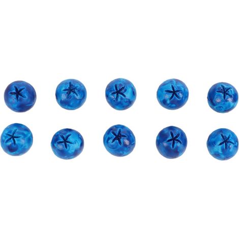 Lot de 10 aimants décoratifs en résine en forme de myrtille, petits fruits 3D, pour réfrigérateur, tableau blanc, casier ou meubles en métal. (1/5)