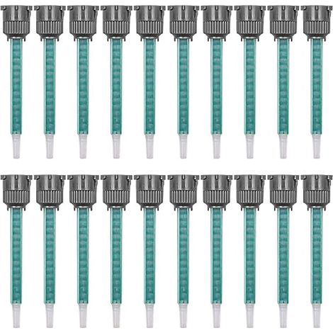 Lot de 20 applicateurs de pistolet adhésif époxy pour cartouche de colle AB 50 ml (rapports d'application 1:1) (1/5)
