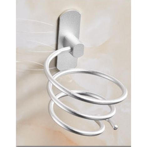 Wandhalterung ohne Bohren für Haartrockner, Glätteisen und Lockenstab (silber, 1 Stück) (1/5)