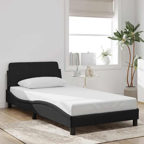 Bettgestell "Dover" Schwarz 100x200 cm Samt (1/5)