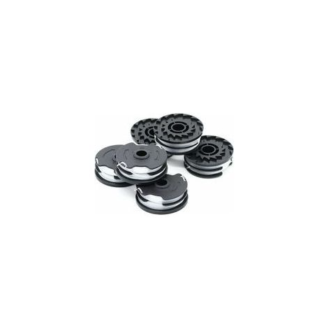Accessoire pour coupe-bordure,Lot de 6 bobines de fil de rechange pour débroussailleuse sans fil LIDL Parkside PRTA 20-Li A1, B2, C3, PRT 550 A1, A3, PRT 300 A1-2 x 4 m 1,6 mm (1/4)