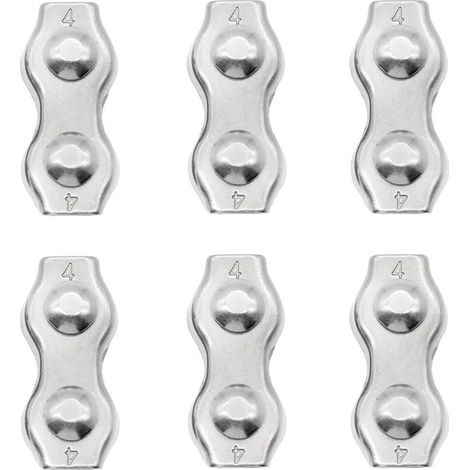 6pcs M4 serre-câbles Duplex à 2 fils pour voiles d'ombrage fixes de patio (1/5)