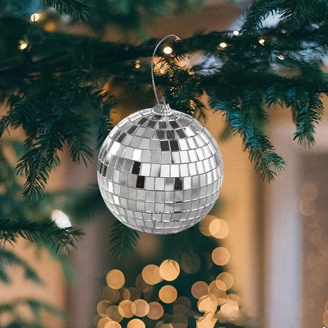 Boule Disco - 15 cm - Surface Réfléchissante en Plastique Métallisé - Décoration Fêtes Noël Mariage Halloween - 1 Pièce (1/5)