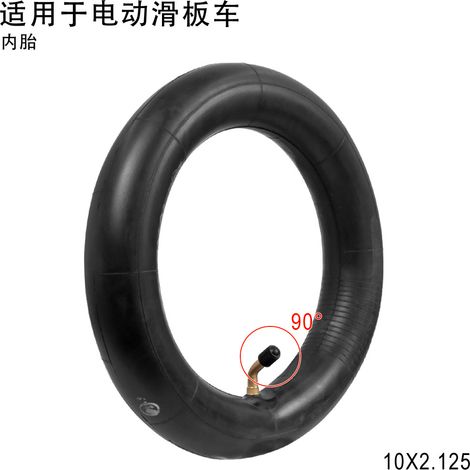 10x2.125 inner tubes are suitable for 10-inch electric scooters. These are thick rubber inner tubes with a curved nose.