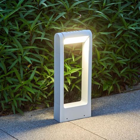 potelet eclairage exterieur Blanc lampadaires pour chemins lampe exterieur terrasse pilier portail jardin pelouse Réglable 12W LED SMD Blanc naturel 40cm (1/5)
