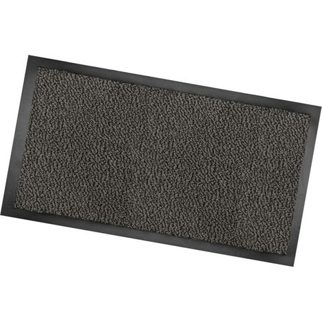 Zerbino Asciugapassi Antiscivolo Antinciampo Tessitura Morbida Retro Gommato 100% Made in Italy Antracite - 40x70 cm
