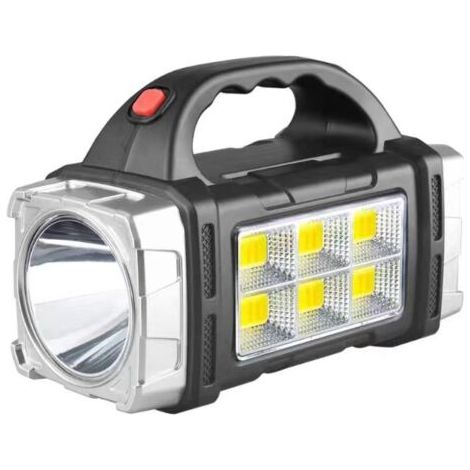Lampe torche solaire légère – Lampe de poche rechargeable par USB, projecteur étanche IP44 pour le camping et la randonnée (1/5)
