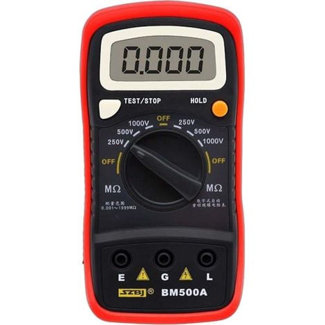 BM500A 1000V 1999M Testeur de résistance d'isolement numérique Mégohmmètre Megger FK FK (1/5)