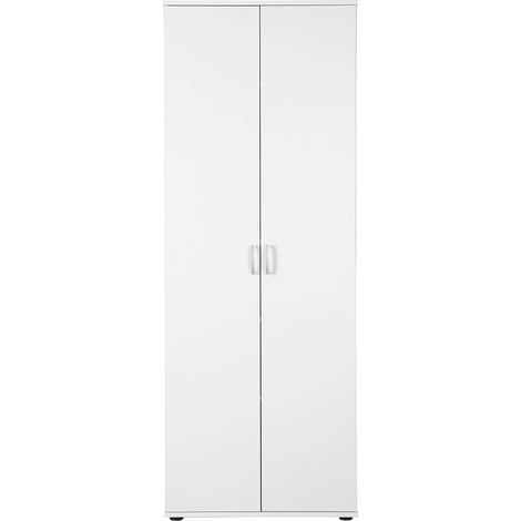 TEO - Armoire 2 Portes 6 Compartiments Coloris Blanc (1/5)